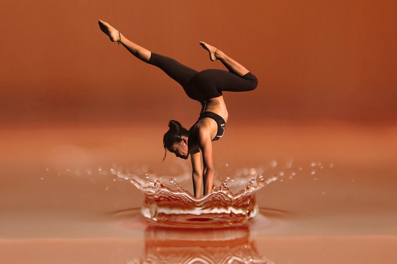 Woman practicing yoga and dance